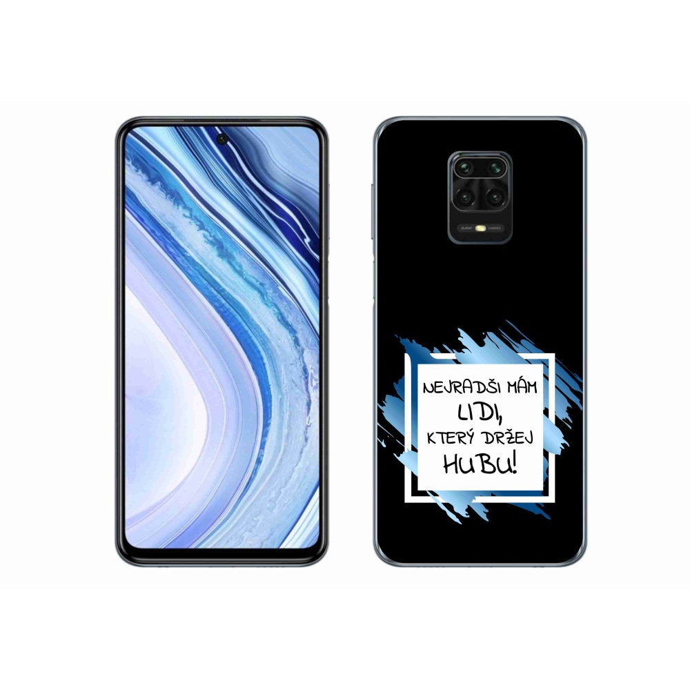 Gél borító mmCase a Xiaomi Redmi Note 9S-hez - vicces szöveg 7 fehér és fekete háttérrel