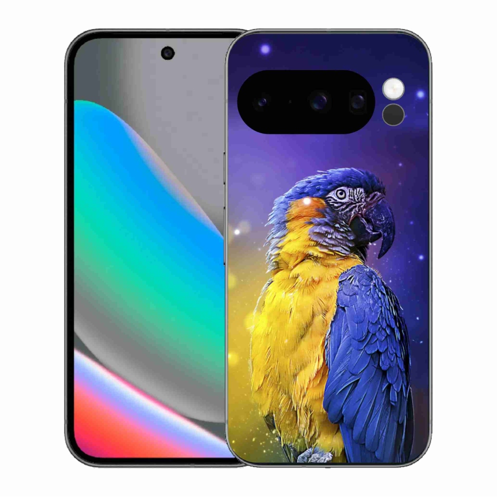 Zselés borítás mmCase a Google Pixel 10 Pro készülékhez - papagáj ara 1