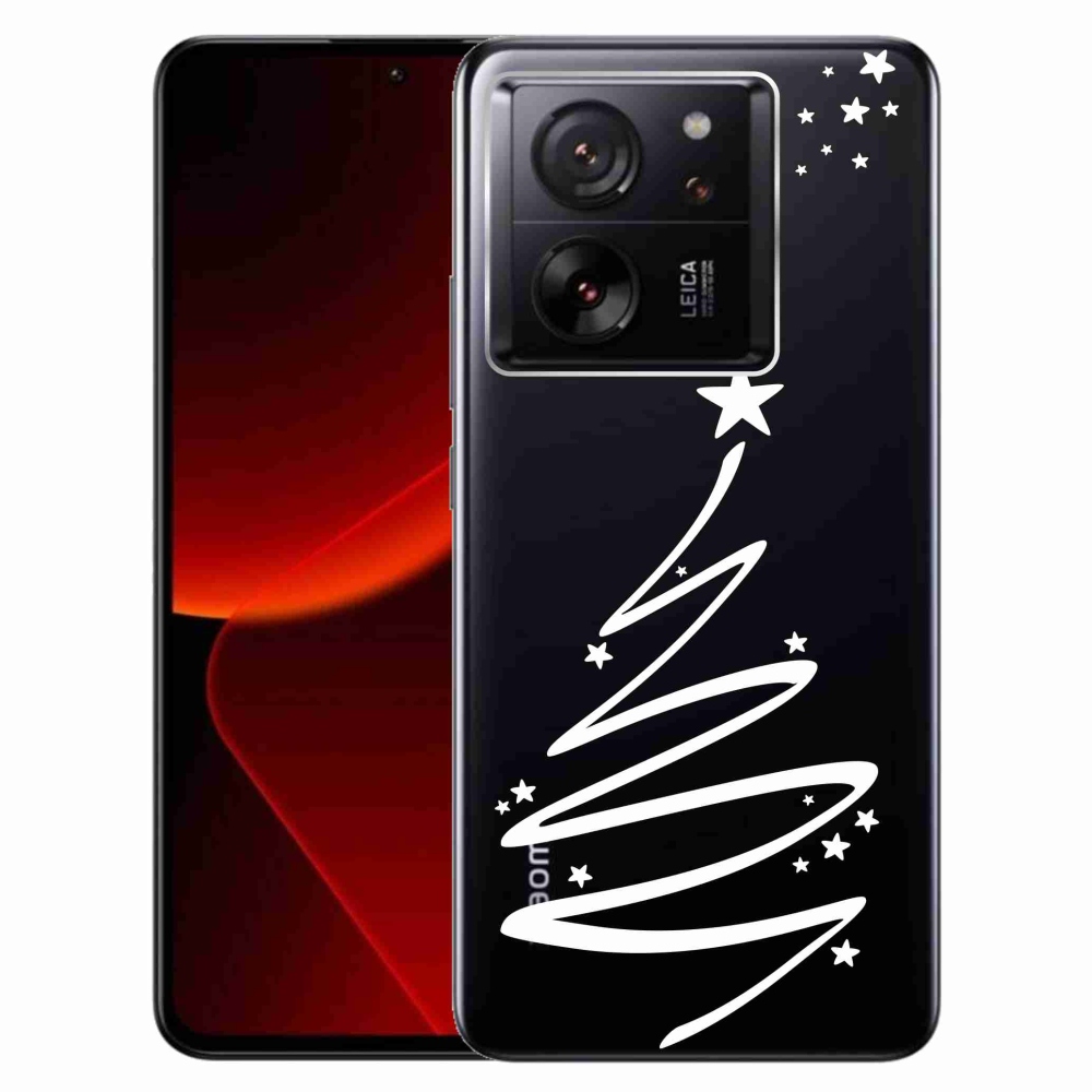 Gél borítás mmCase a Xiaomi 13T/13T Pro készülékhez - fehér fa átlátszó háttéren