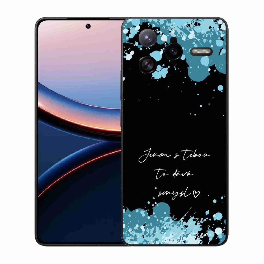 Gél borító mmCase a Xiaomi Poco F7 Ultra - szerelem szöveg fekete háttérrel