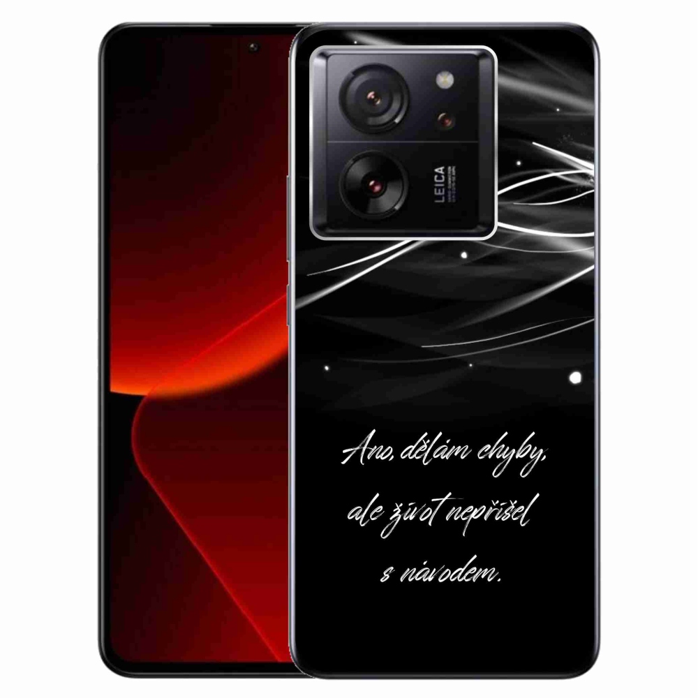 Gél borítás mmCase a Xiaomi 13T/13T Pro készülékhez - idézem fekete háttérrel