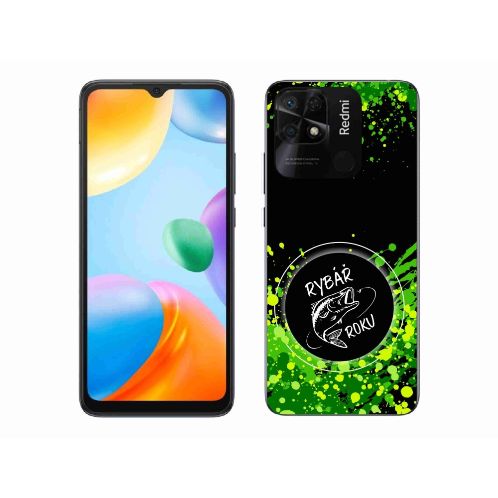 Gél borító mmCase a Xiaomi Redmi 10C-hez - az év halászának fekete háttere