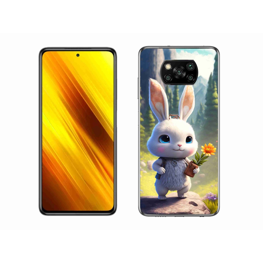 Gél borítás mmCase a Xiaomi Poco X3 Pro számára - aranyos nyuszi