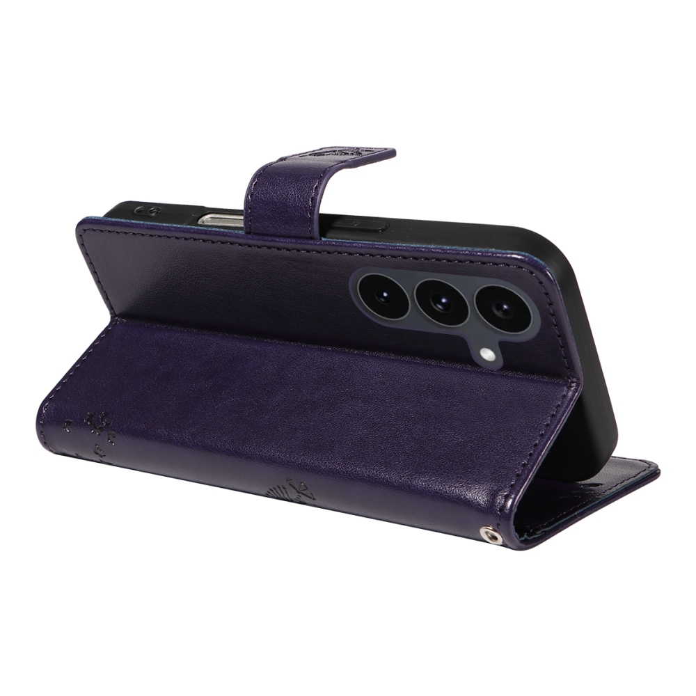 Fák könyve tok Samsung Galaxy S25 FE - sötétlila