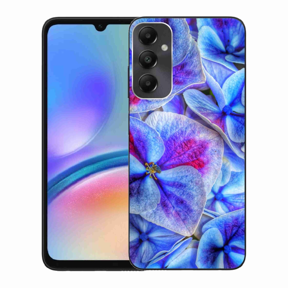 Gél védőhuzat mmCase Samsung Galaxy A05s készülékhez - kék virágok 1