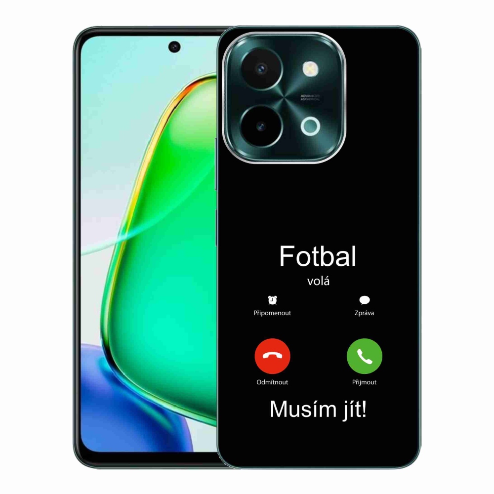 Gél borító mmCase a Vivo Y28-on - futballhívások fekete háttérrel