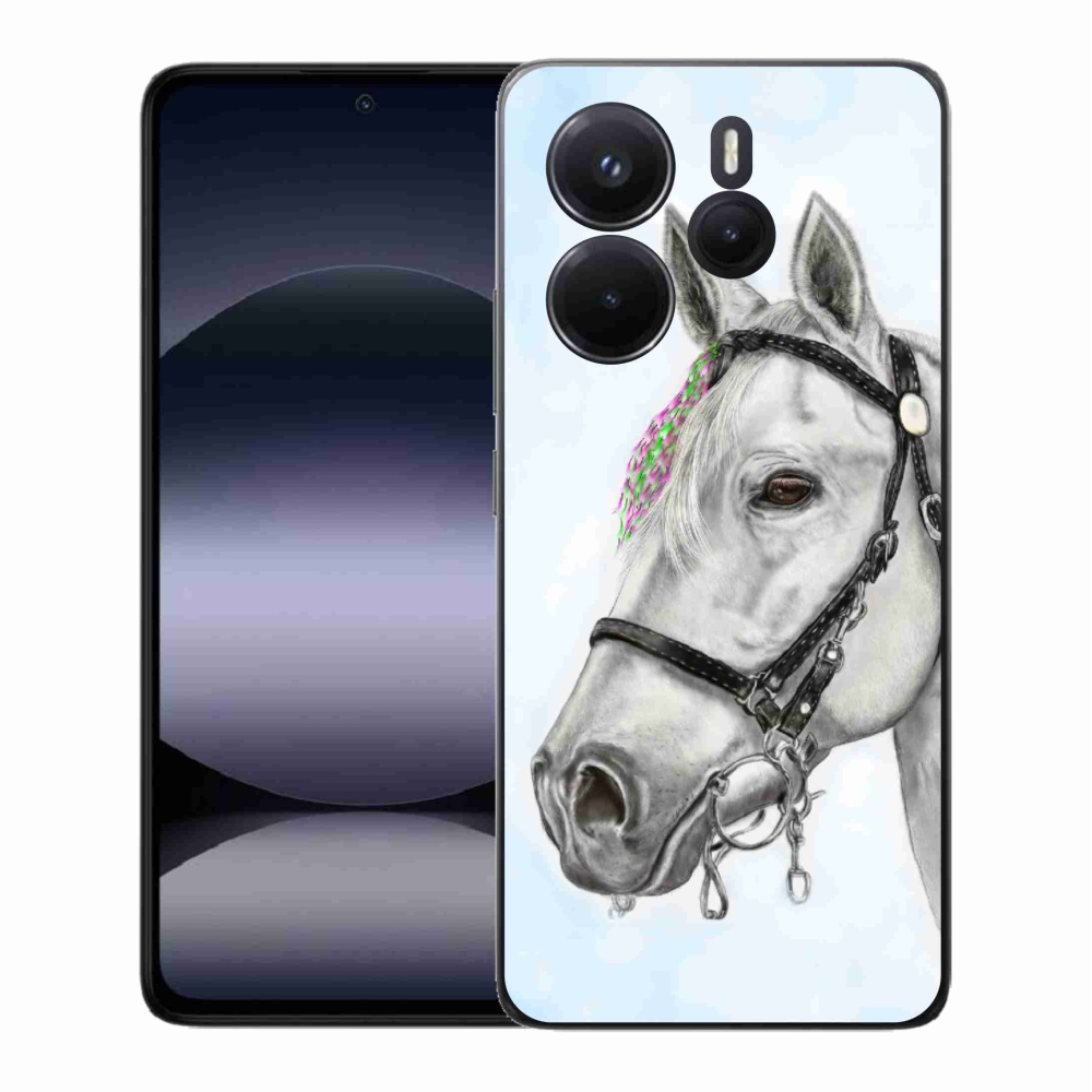 Gél borítás mmCase a Xiaomi Redmi Note 14-hez - fehér ló 1