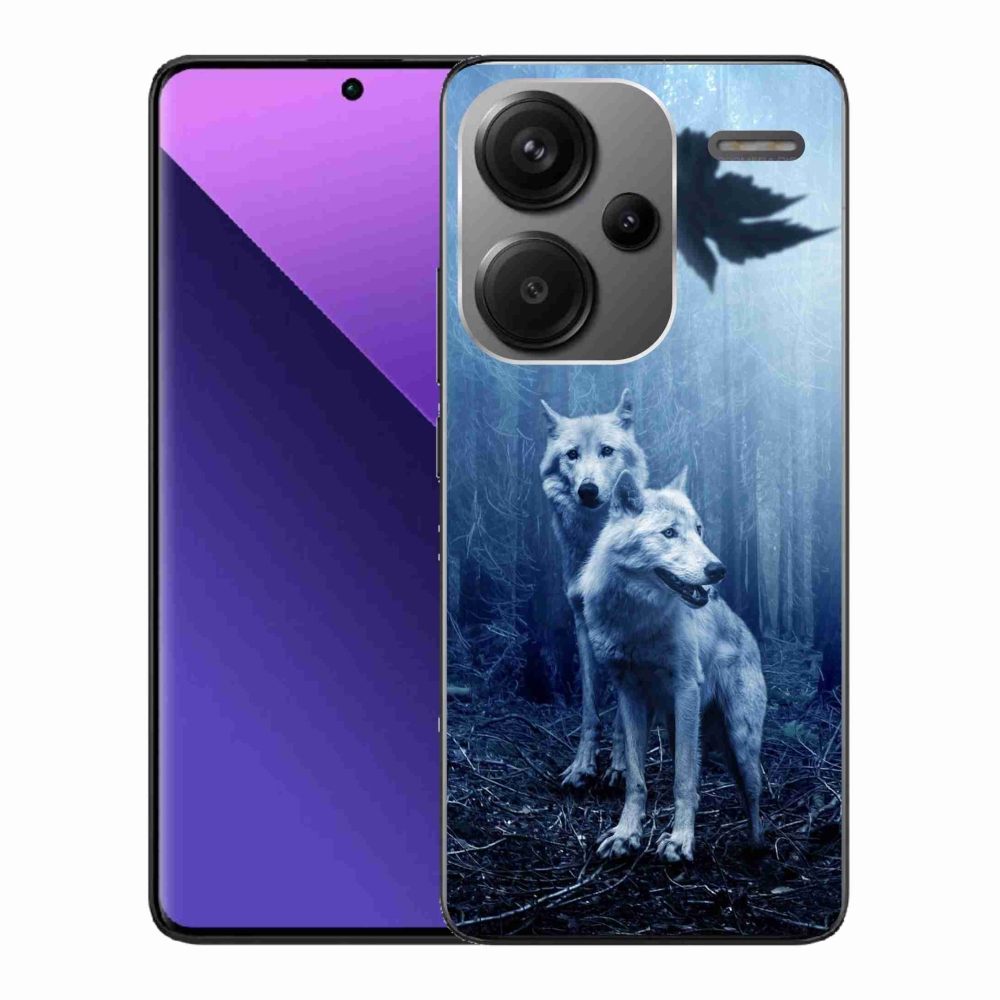 Gél borítás mmCase a Xiaomi Redmi Note 13 Pro+ 5G számára - farkasok az erdőben