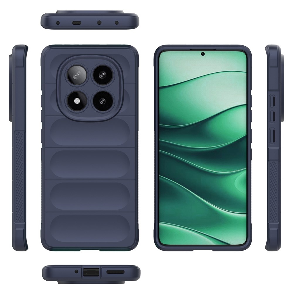 Rugg tartós zselés tok Xiaomi Redmi Note 14 Pro 5G/Poco X7 5G - sötétkék