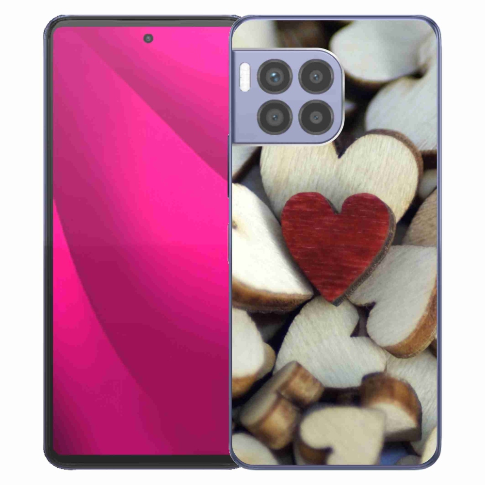 Zselés borítás mmCase a T-Mobile T Phone 2 Pro készülékhez - gravírozott piros szív