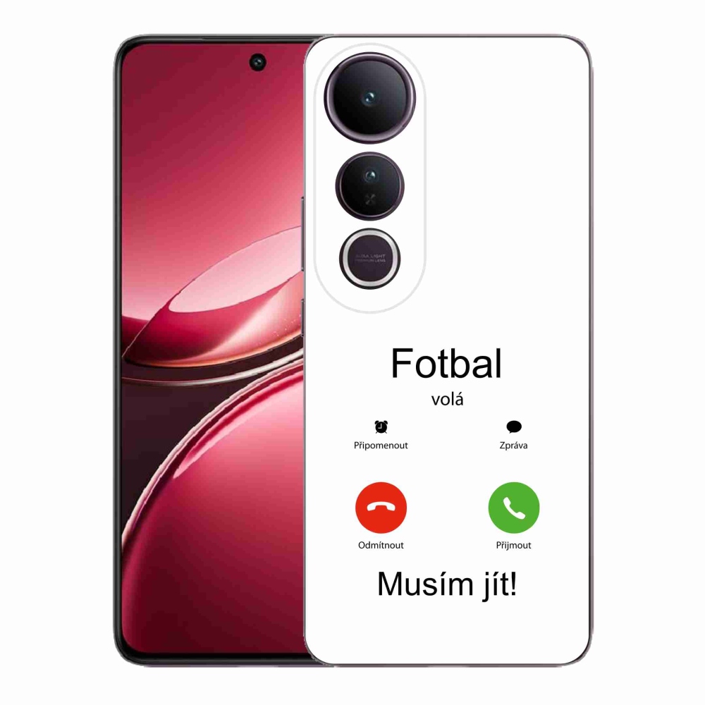 Gél borító mmCase a Vivo V50 Lite 4G/5G-n - futballhívások fehér háttérrel