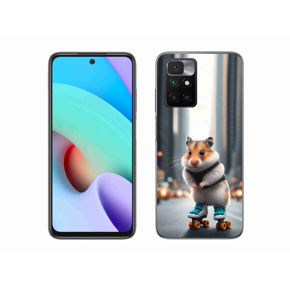 Zselés borítás mmCase a Xiaomi Redmi 10/Redmi 10 (2022) - hörcsög a korcsolyán