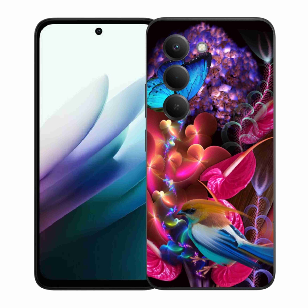 Gél borító mmCase a Xiaomi Redmi 15 4G/5G (171mm) - színes virágokhoz