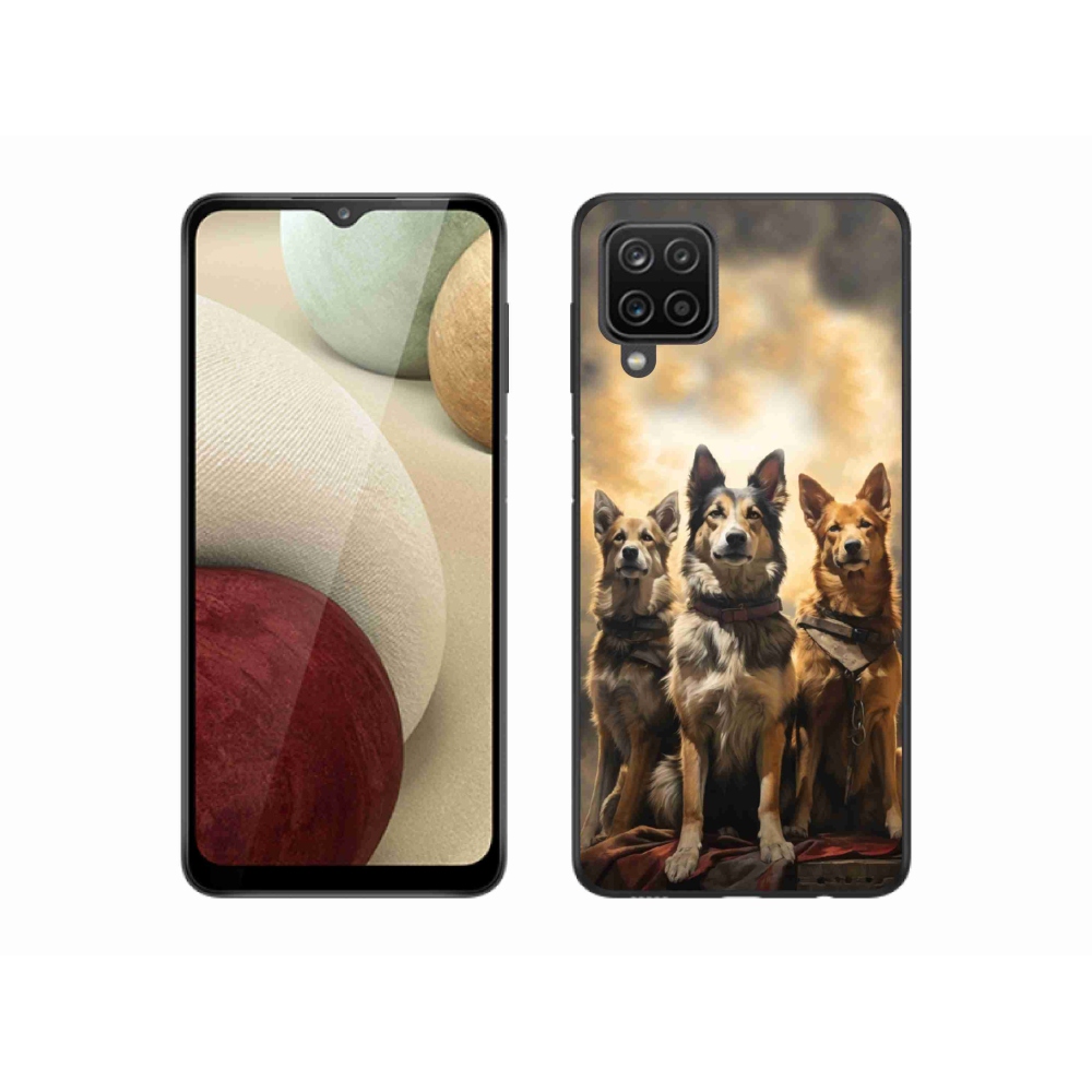 Zselés borítás mmCase Samsung Galaxy M12 - három kutya