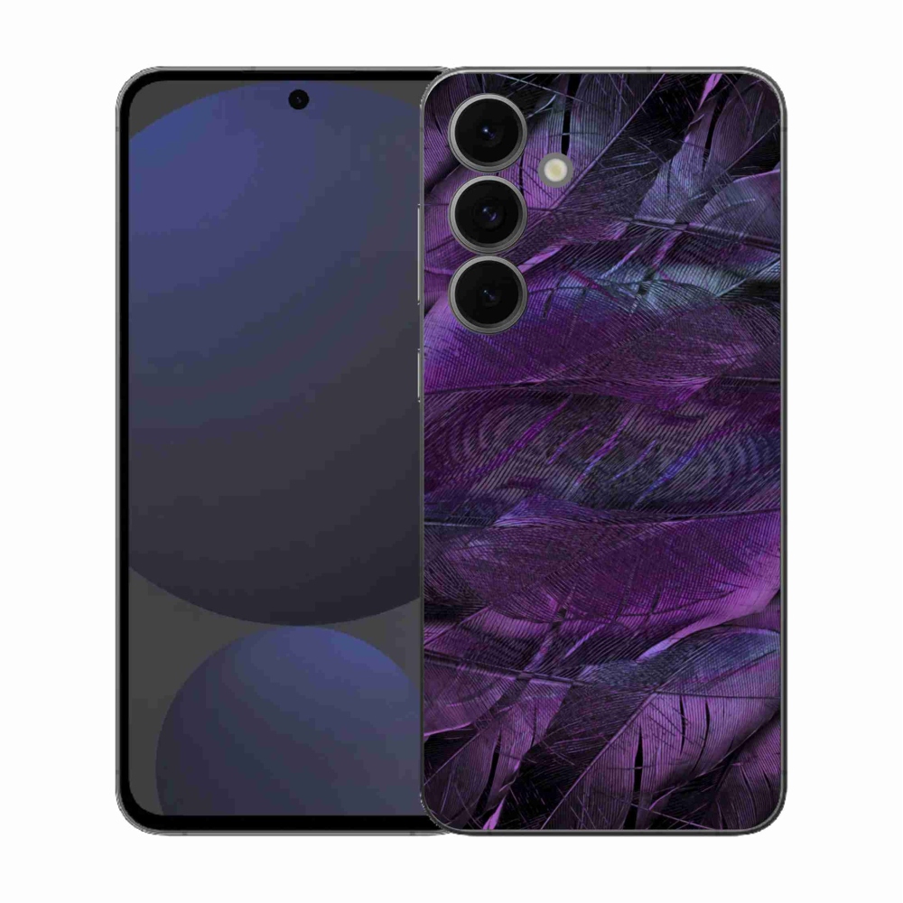 Gél védőhuzat mmCase Samsung Galaxy S25 FE - lila tollakhoz