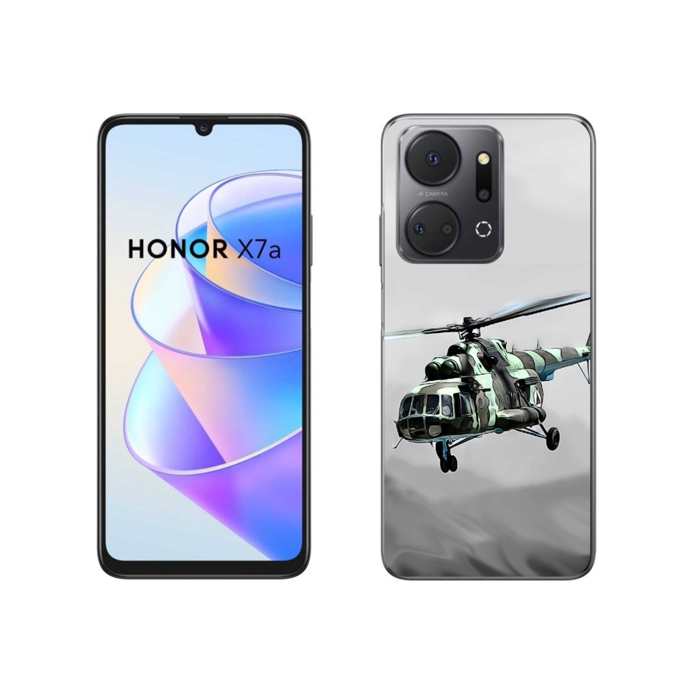 Zselés borítás mmCase a Honor X7a számára - katonai helikopter