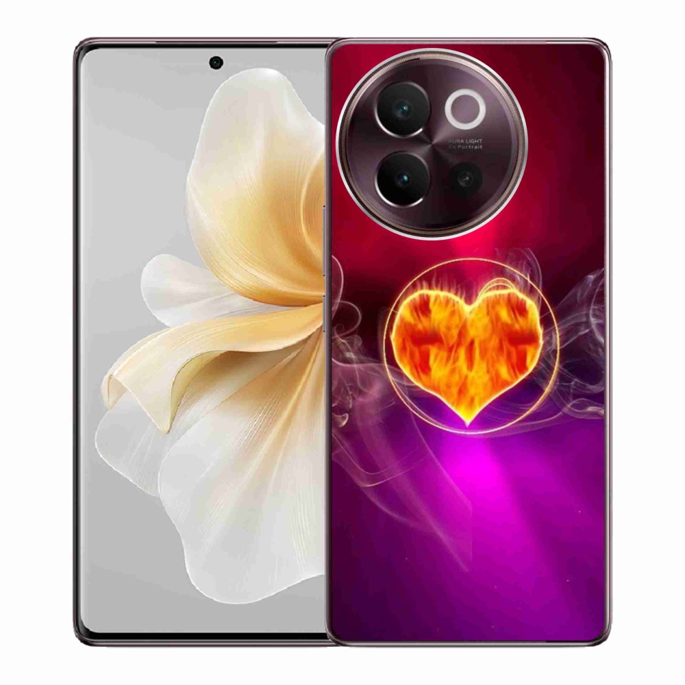 Gél borítás mmCase a Vivo V40 Lite 5G számára - tüzes szív
