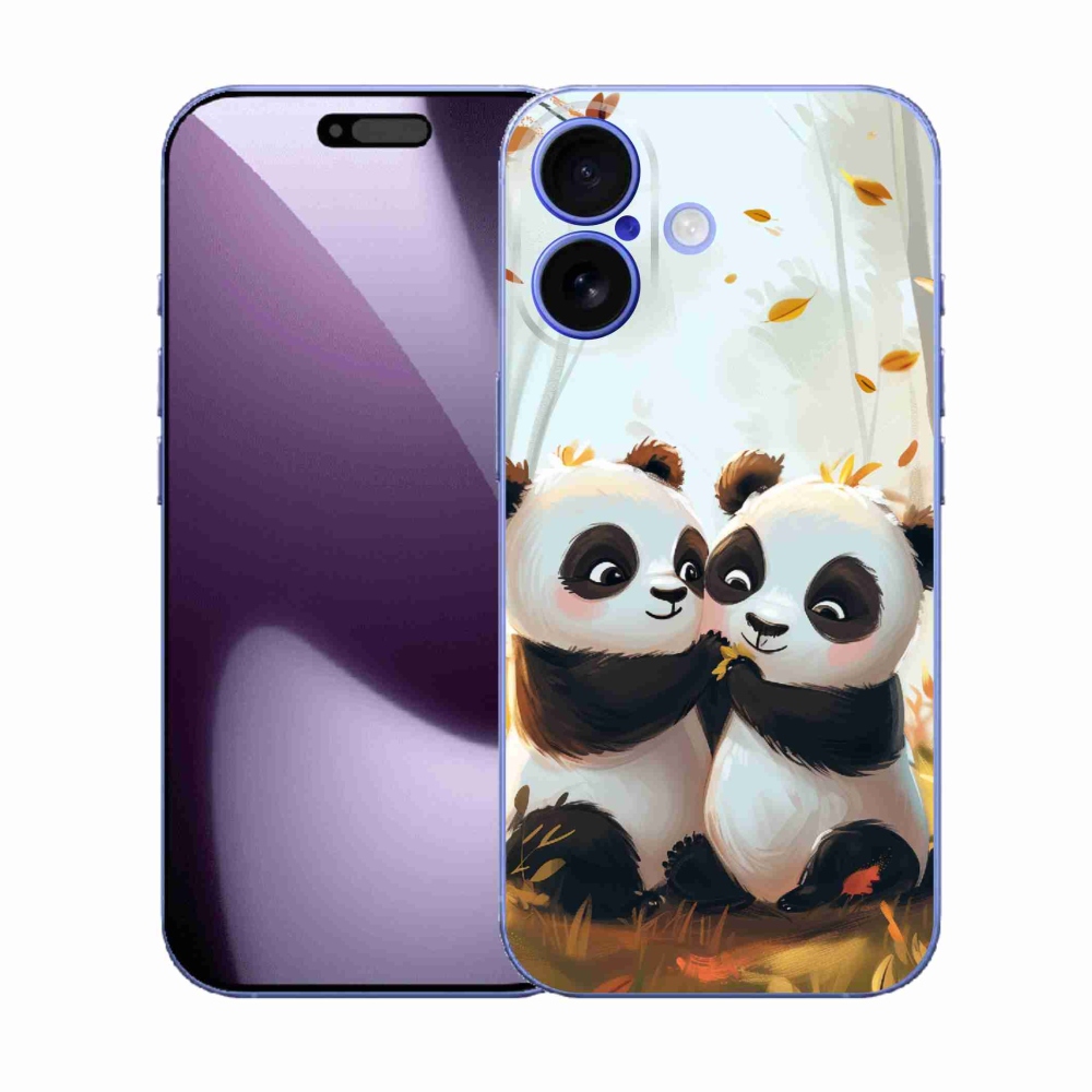 Zselés borítás mmCase iPhone 17 készülékhez - pandák