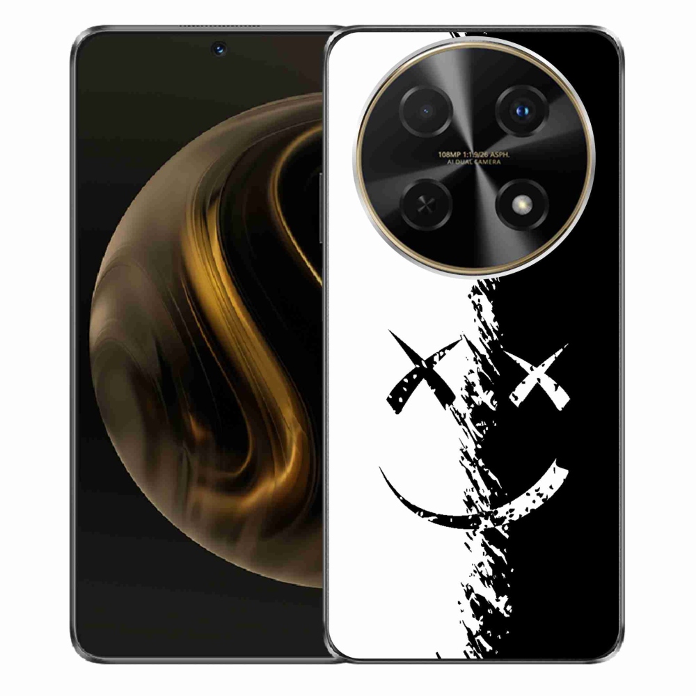 Gél borító mmCase a Huawei Nova 12i készülékhez - fekete-fehér mosolygó