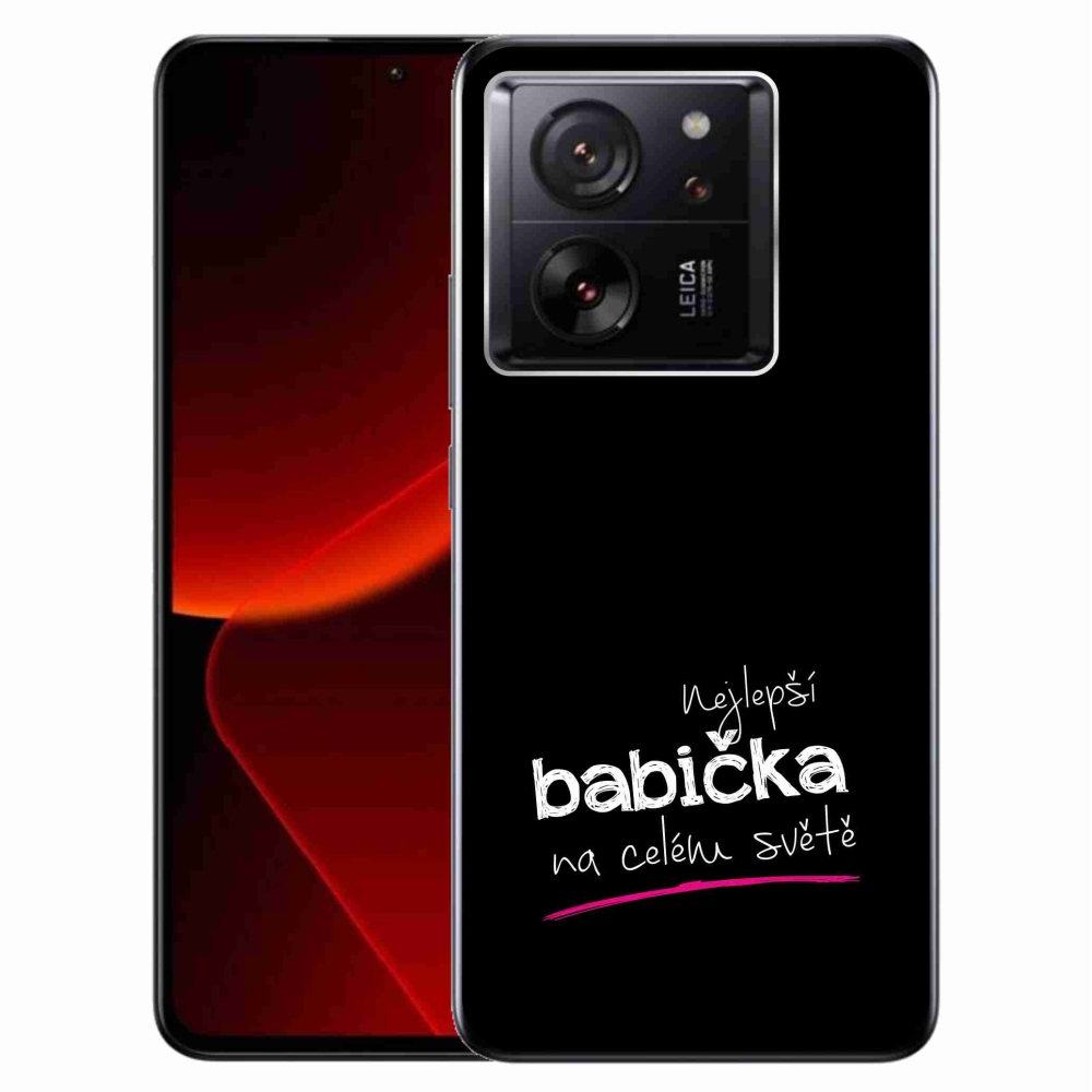 Gél borítás mmCase a Xiaomi 13T/13T Pro számára - a legjobb nagymama 4 fekete háttérrel