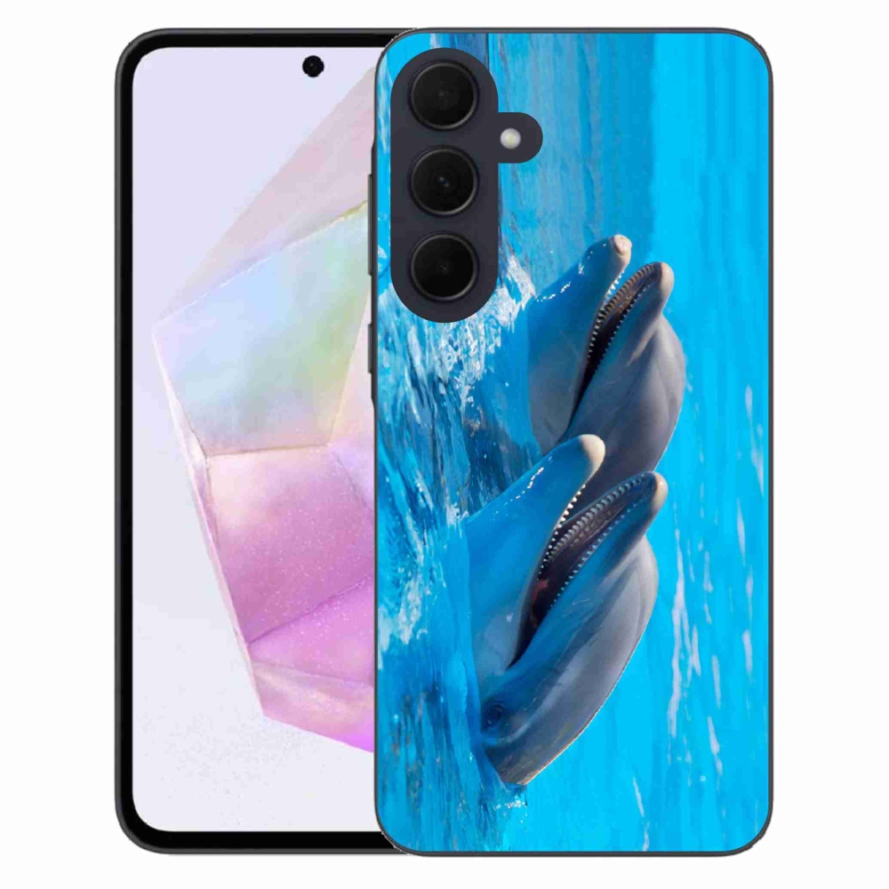 Zselés borítás mmCase Samsung Galaxy A35 5G - delfinek