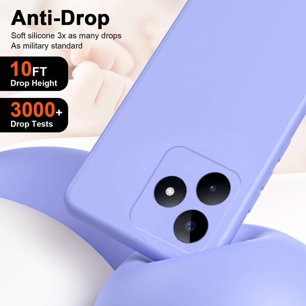 Matt gél mobil tok Realme C51/C53 - lila