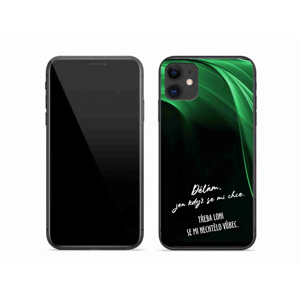 Gél borítás mmCase iPhone 11 készülékhez - vicces szöveg 12 fekete háttér