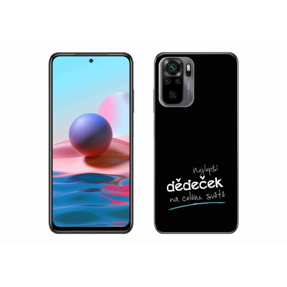 Gél borító mmCase a Xiaomi Redmi Note 10 4G - a legjobb nagypapa 3 fekete háttérrel