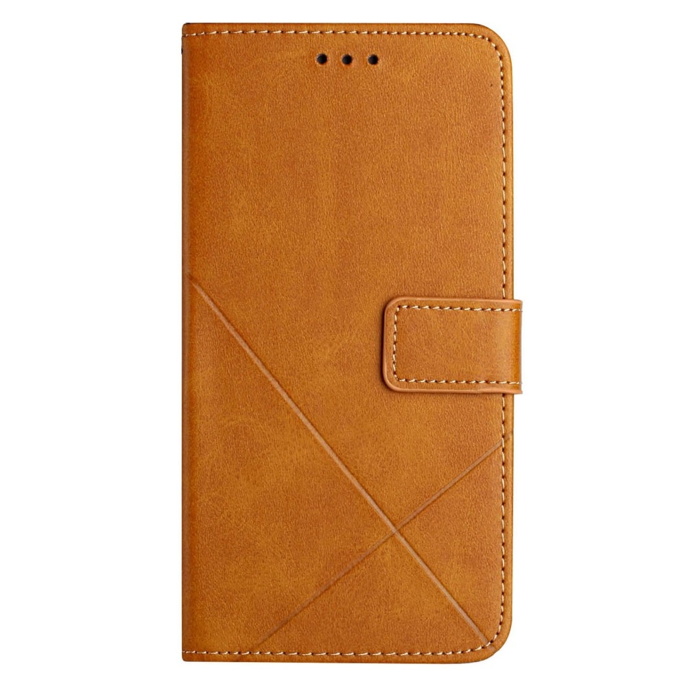 Vonalas könyv tok Xiaomi Redmi Note 14 5G-hez - sárga