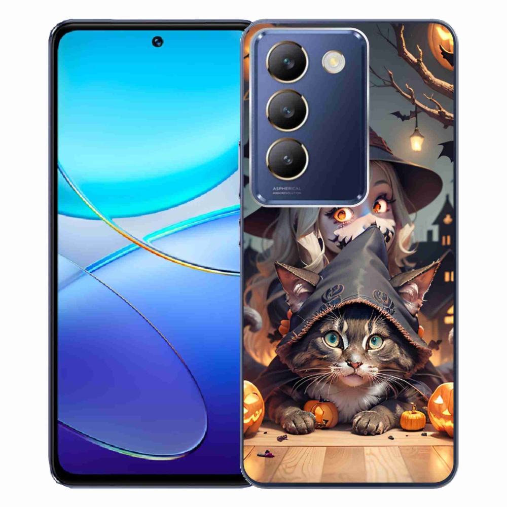 Gél borítás mmCase a Vivo V40 SE 4G/5G - boszorkány macskával