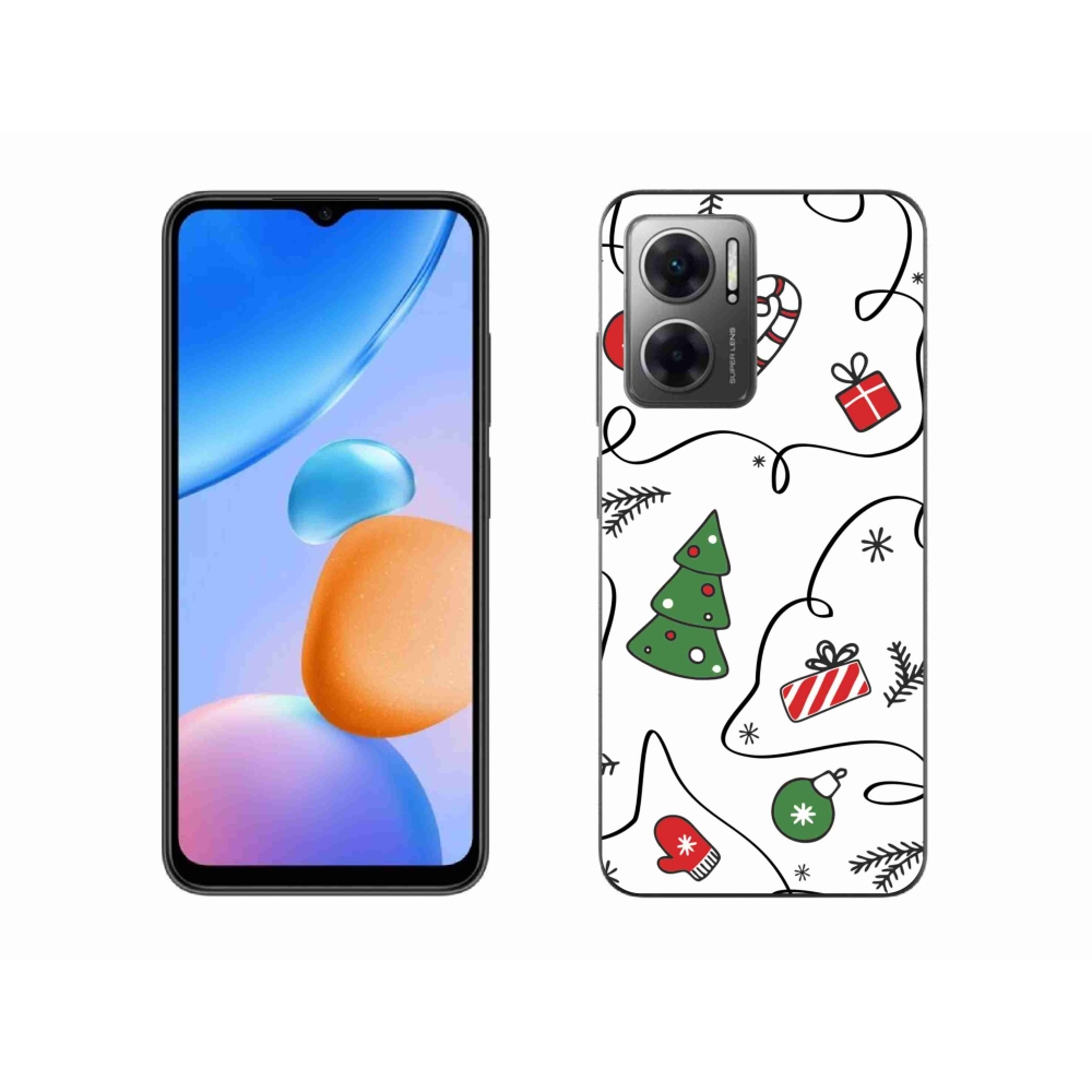 Gél borító mmCase a Xiaomi Redmi 10 5G számára - karácsonyi motívumok