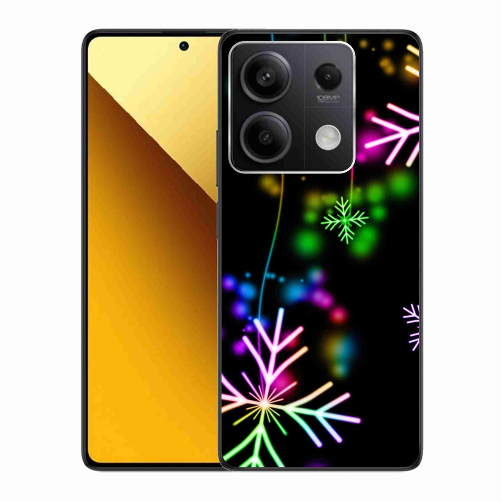 Zselés borítás mmCase a Xiaomi Redmi Note 13 5G-hez - színes pelyhekkel