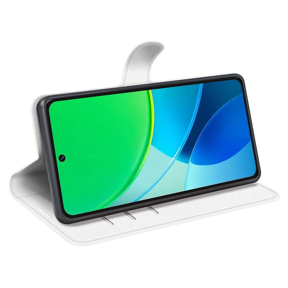 Litchi könyvtáska Vivo Y19s készülékhez - fehér