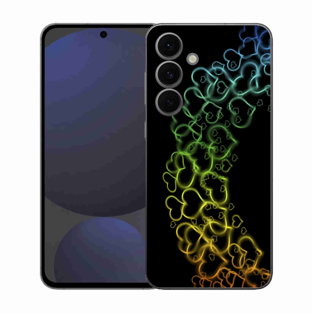 Gél védőhuzat mmCase Samsung Galaxy S25 FE készülékhez - színes szívek