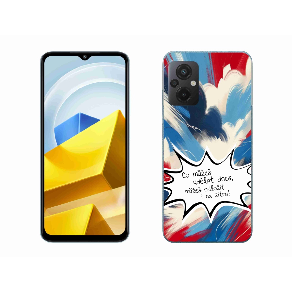 Gél borító mmCase a Xiaomi Poco M5 4G-hez - vicces szöveg 9 fehér háttér