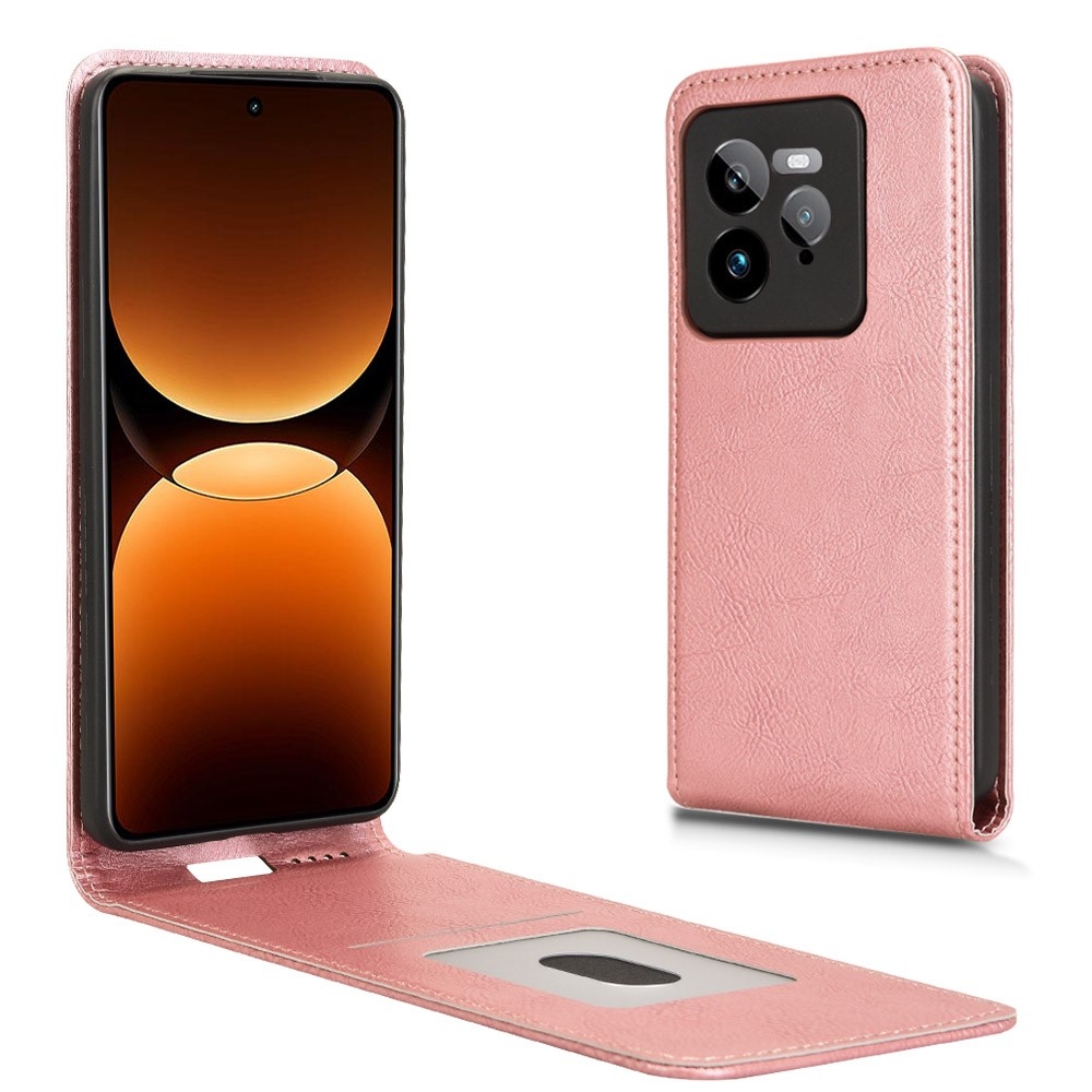 Vert flip tok a Realme GT 7 Pro 5G készülékhez - rózsaszín arany