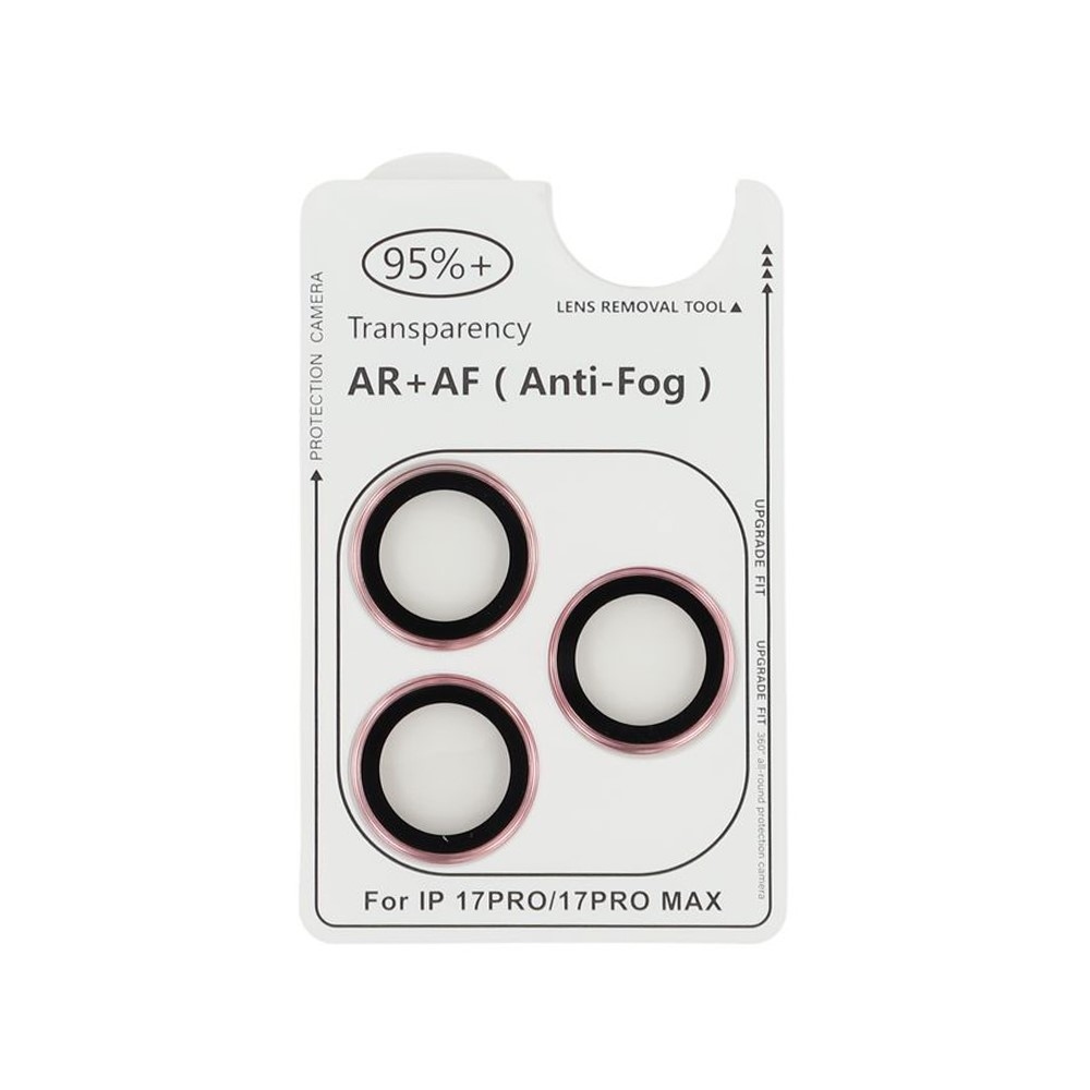 Ultra HD kamera lencseüveg iPhone 17 Pro/17 Pro Max készülékhez (különálló szemüveg) - rózsaszín