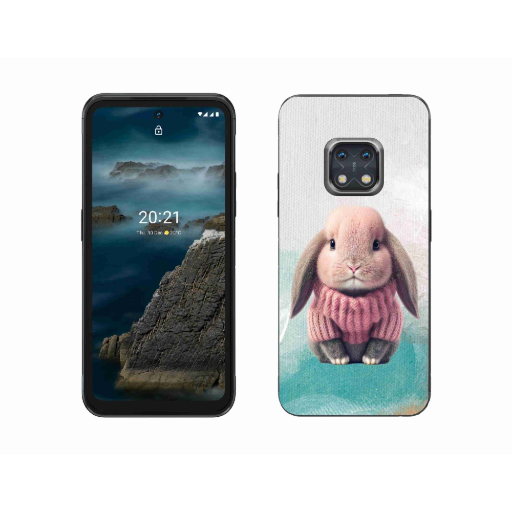 Zselés borítás mmCase a Nokia XR20 készülékhez - nyúl pulóverben