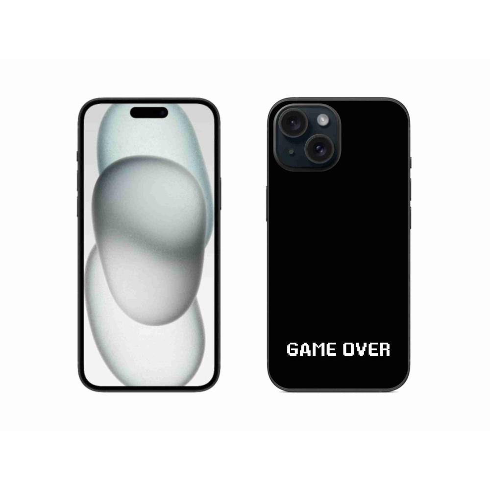 Gél borítás mmCase iPhone 15 készülékhez - játék fekete háttérrel