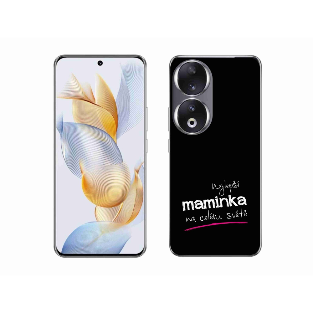 Gél borító mmCase a Honor 90-en - legjobb anya 4 fekete háttérrel