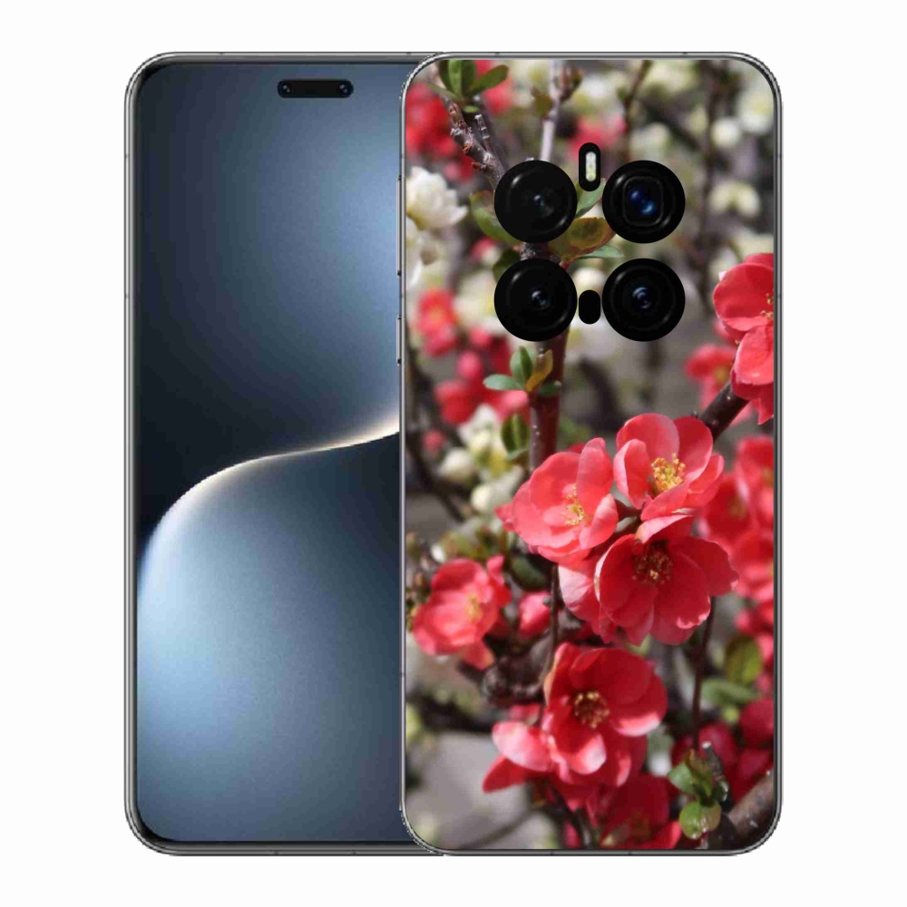 Gél borítás mmCase a Honor Magic 7 Pro 5G készülékhez - piros virágok