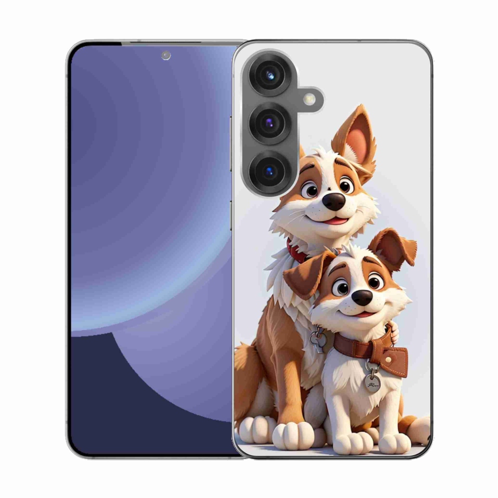 Gél borítás mmCase Samsung Galaxy S25 - rajzoló kutyákhoz