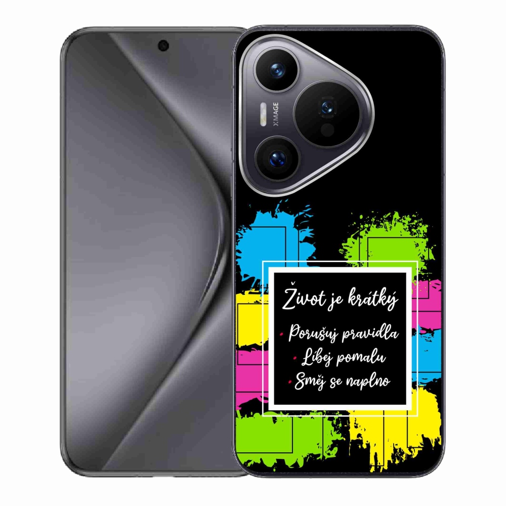 Gél borító mmCase a Huawei Pura 70 - idézet 5 fekete háttérrel