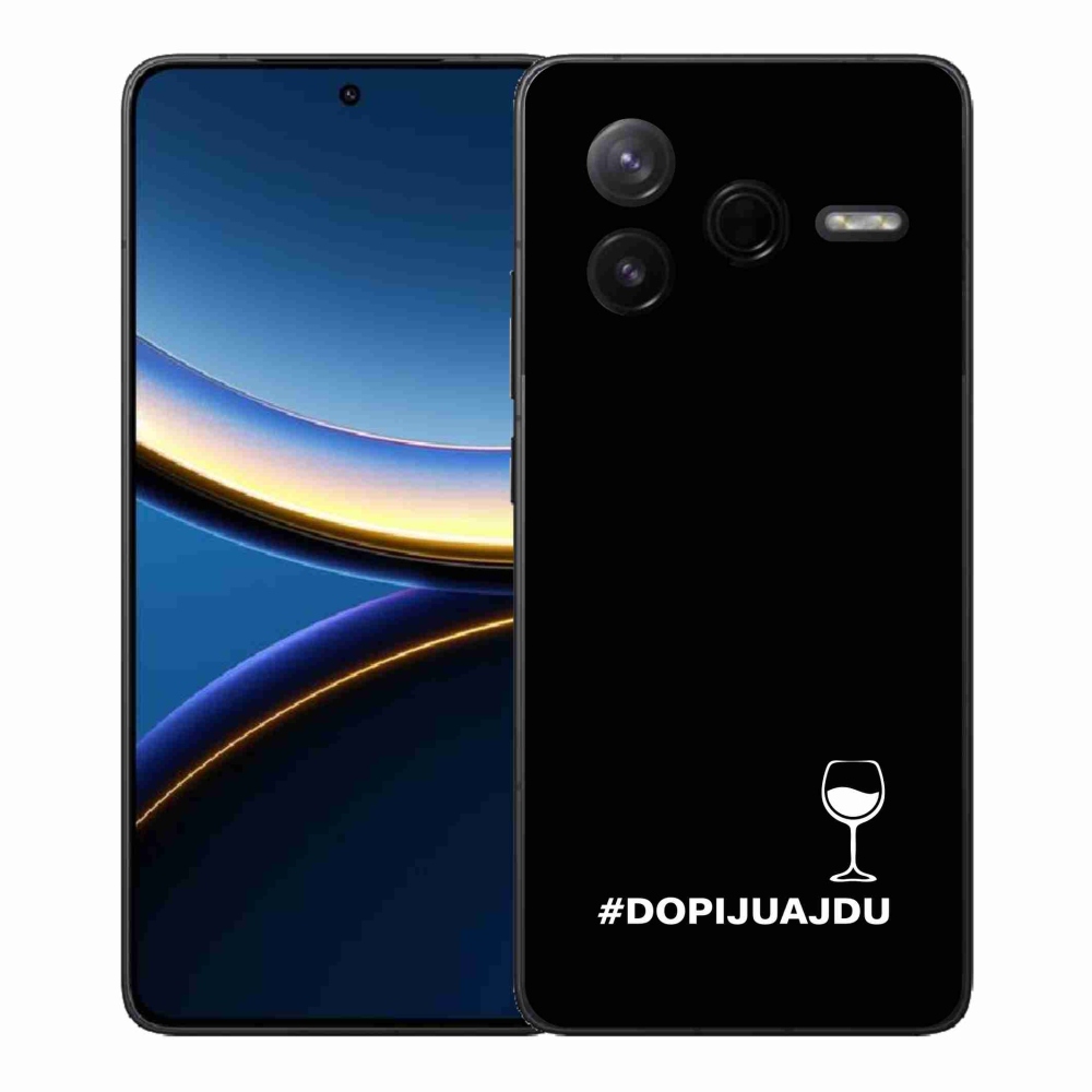 Gél borítás mmCase a Xiaomi Poco F7 Pro számára - bor motívum fekete háttérrel