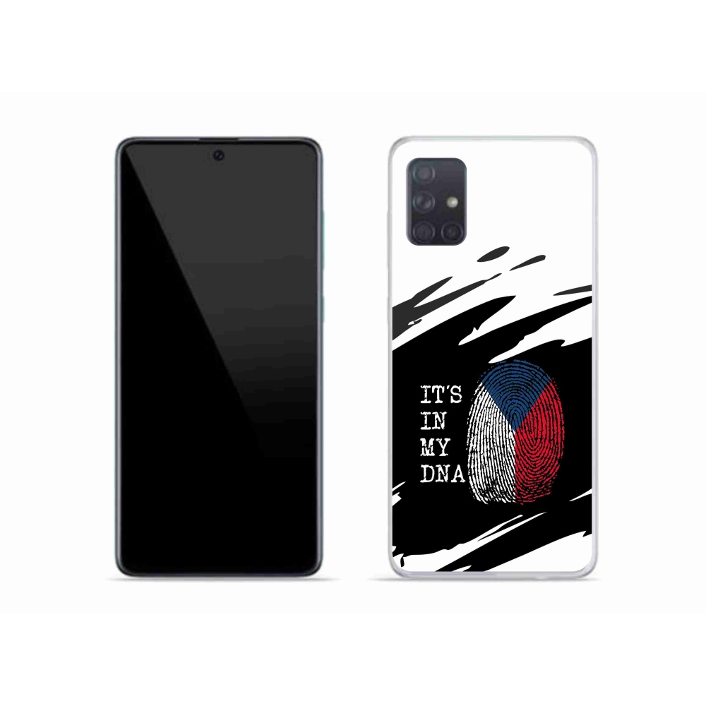 Gél borító mmCase Samsung Galaxy A51 - zászlós ujjlenyomat fekete és fehér háttérrel