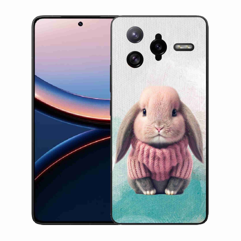 Gél borítás mmCase a Xiaomi Poco F7 Ultra számára - nyúl pulóverben