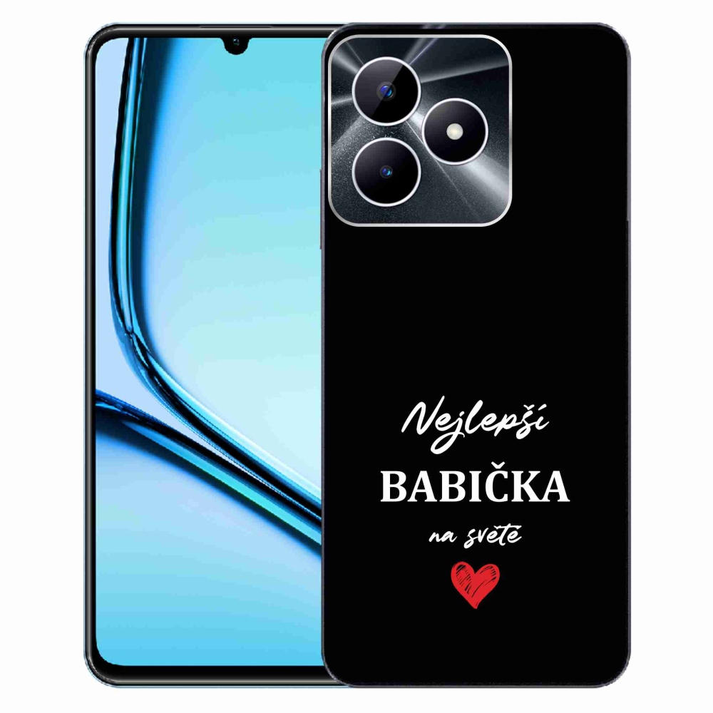 Gél borítás mmCase a Realme Note 50 készülékhez - Best Grandma 1 fekete háttér