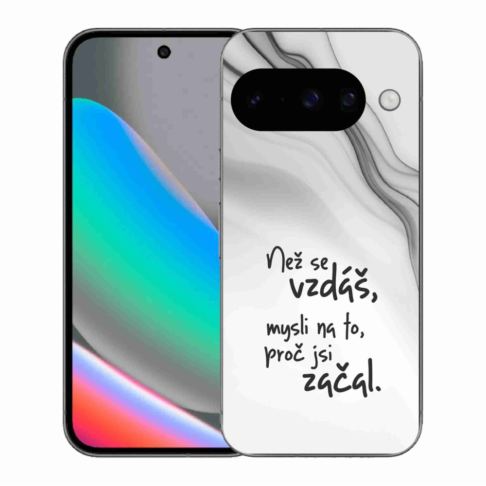 Gél borítás mmCase a Google Pixel 10 - Idézet 2 fehér háttérhez