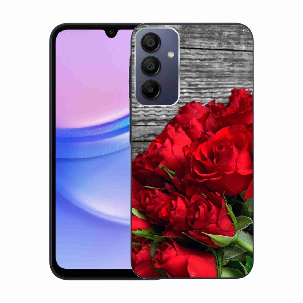 Zselés borítás mmCase Samsung Galaxy A15 4G/5G - piros rózsa