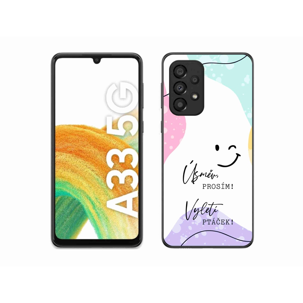 Gél borító mmCase Samsung Galaxy A33 5G - vicces szöveg 4 fehér háttérrel